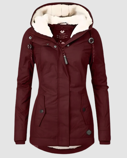 Lange Gefütterte Winterjacke Damen | EB