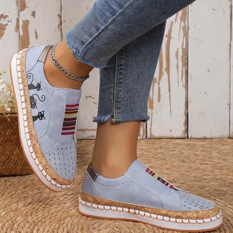 Lässige Katzenmuster Schuhe EB