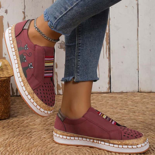Lässige Katzenmuster Schuhe EB