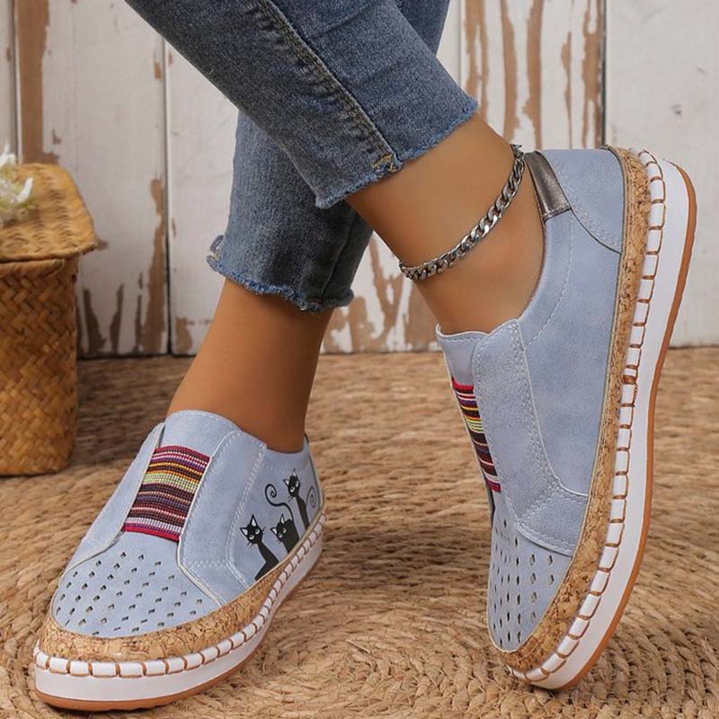 Lässige Katzenmuster Schuhe EB