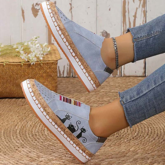 Lässige Katzenmuster Schuhe EB