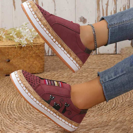 Lässige Katzenmuster Schuhe EB