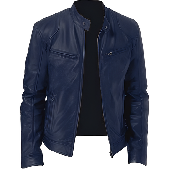 EB | Lässige, figurbetonte Lederjacke für Männer