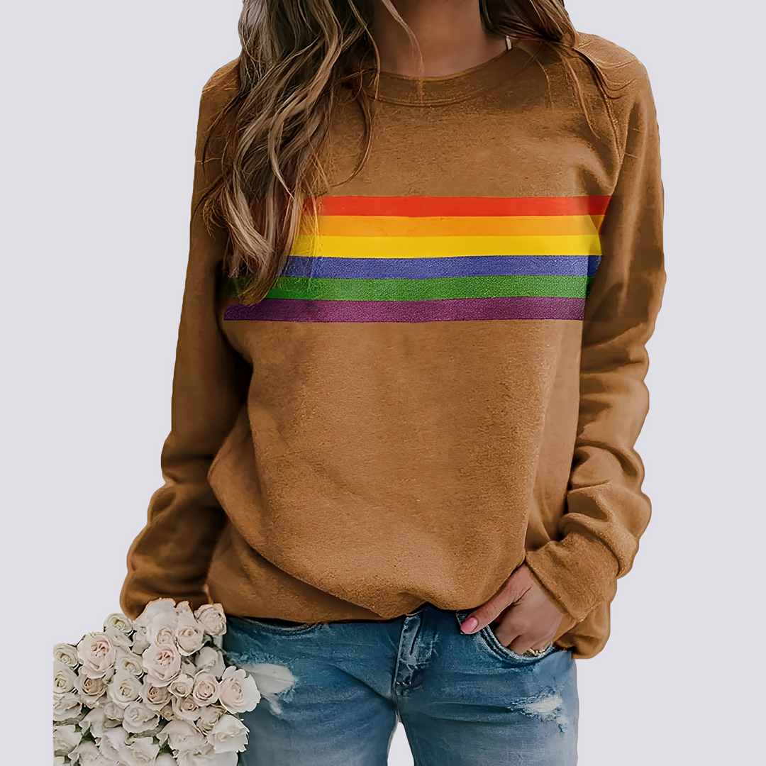 EB | Moderner Damenpullover mit Farbigem Muster