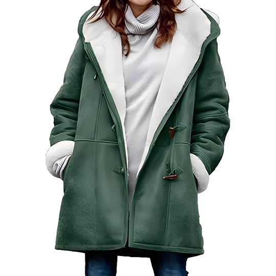 EB | Lässiger Duffle-Mantel mit Kapuze für Frauen