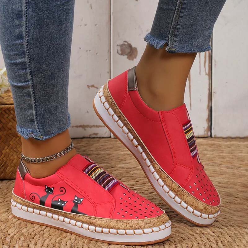 Lässige Katzenmuster Schuhe EB