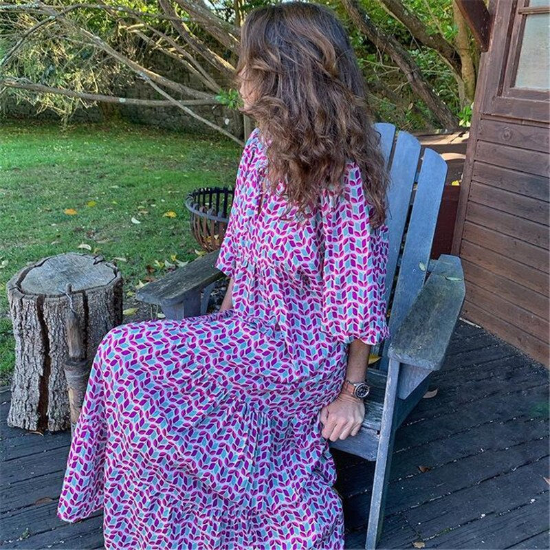 EB - Hochwertiges Maxikleid mit schönem Muster