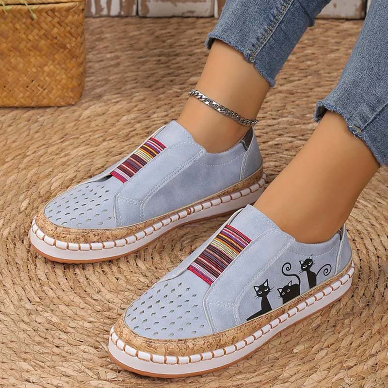 Lässige Katzenmuster Schuhe EB
