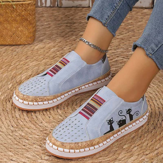 Lässige Katzenmuster Schuhe EB