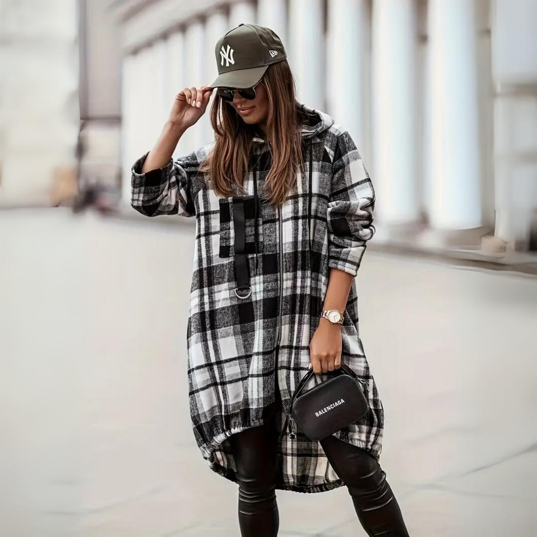 EB | Trendiger karierter Cardigan für Frauen