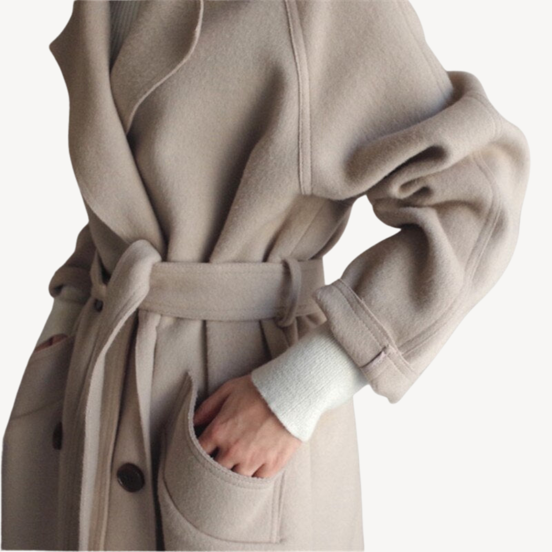 EB | Damen Wollmischung Doppelreiher Mantel