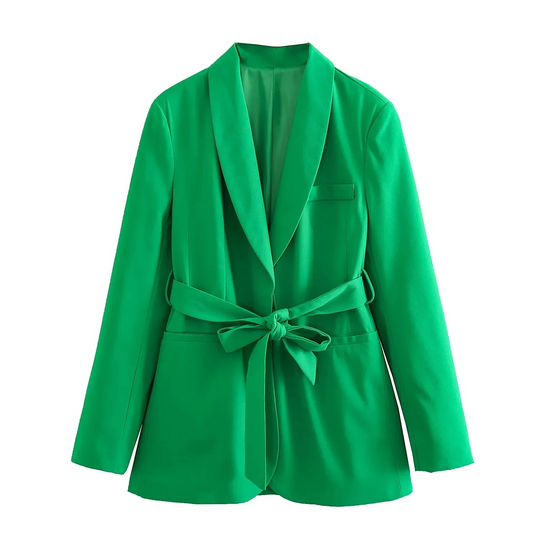 EB | Mehrfarben Hausbekleidungsstil Blazer und Hose Set