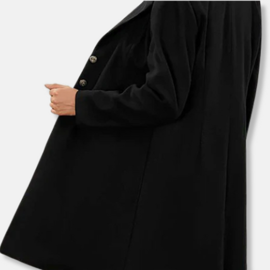 EB | Mantel - Wolle - Slim Fit - Mittellang - Doppelreihiger Verschluss - Eingekerbter Revers