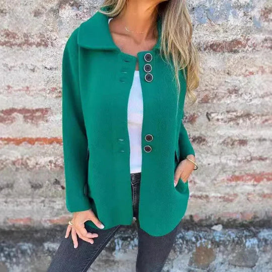EB | Stilvolle Jacke Knopfverschluss Eleganter Alltagschnitt