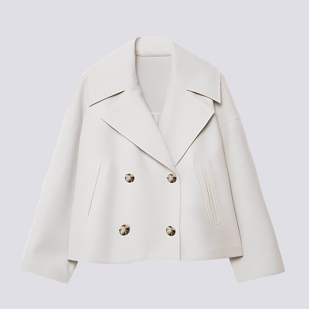 EB | Schicke kurze Wolljacke mit Reverskragen für Damen
