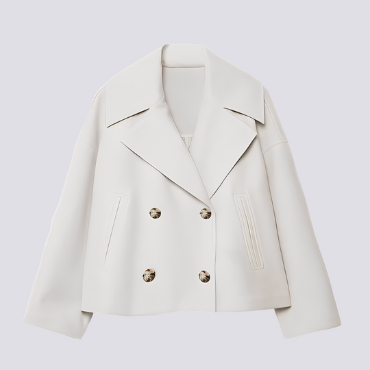 EB | Schicke kurze Wolljacke mit Reverskragen für Damen