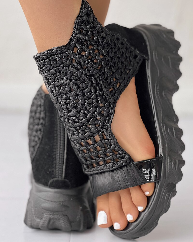 EB | Gestrickte Elastische Sommersandalen