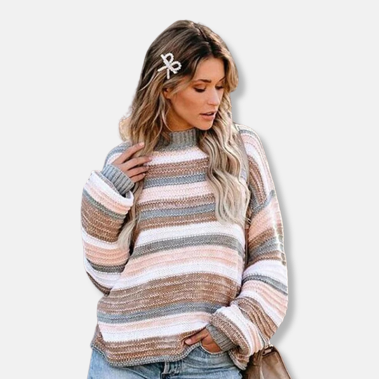EB | Strickpullover Weicher Strick Oversize Fit Rundhalsausschnitt Lange Ärmel
