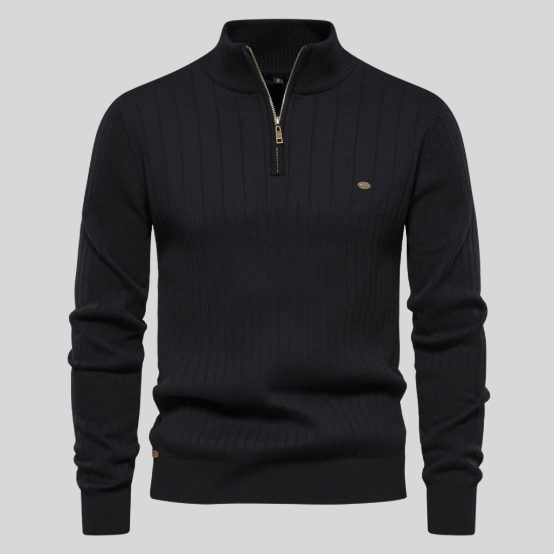 EB | Strickjacke mit Half-zip Wollmischung Elegant, Warm