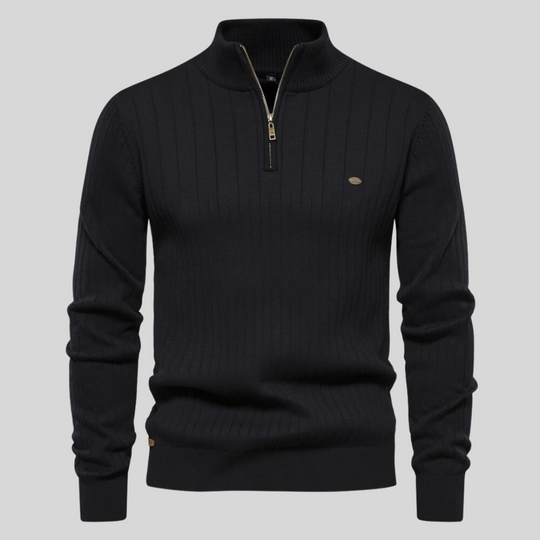 EB | Strickjacke mit Half-zip Wollmischung Elegant, Warm