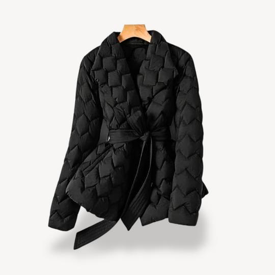 EB | Damen Stepp-Pufferjacke mit Gürtel
