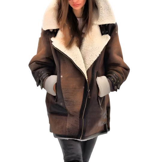 EB | Elegante Damen-Lederjacke mit gemütlichem Futter