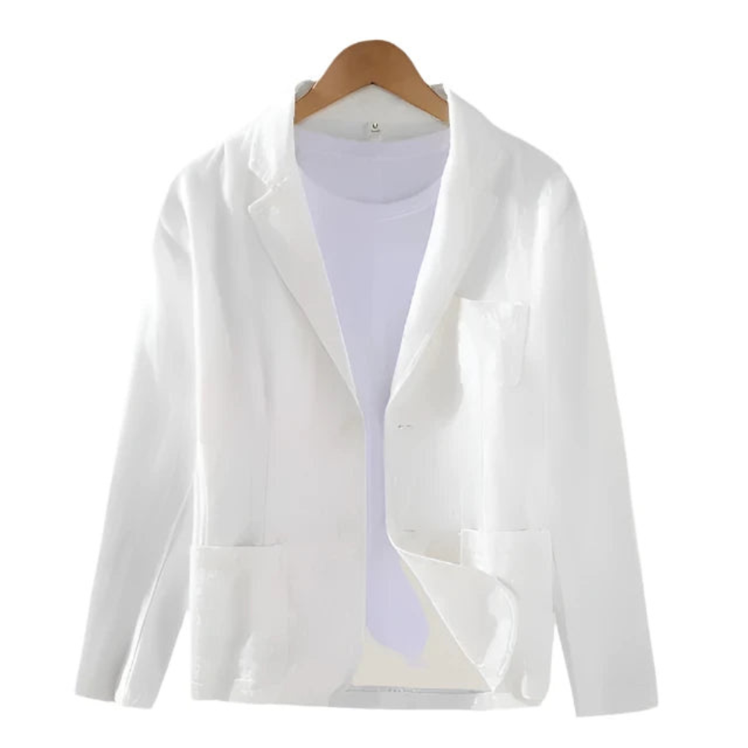 EB | Herren Eleganter Italienischer Leinenblazer Charmante Jacke für Männer