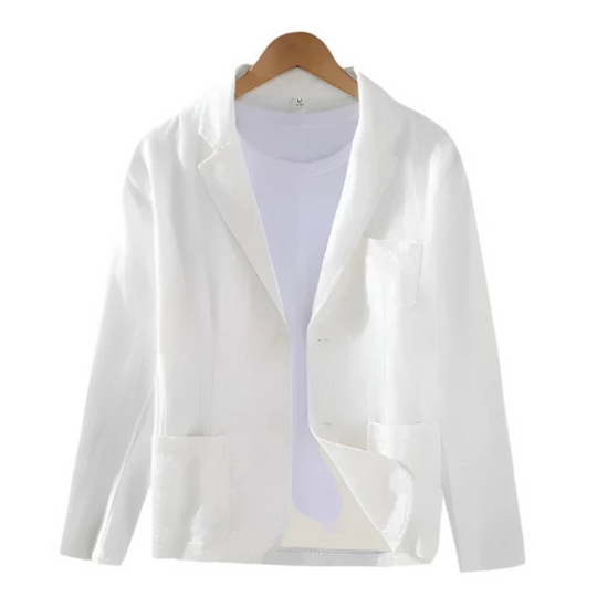 EB | Herren Eleganter Italienischer Leinenblazer Charmante Jacke für Männer
