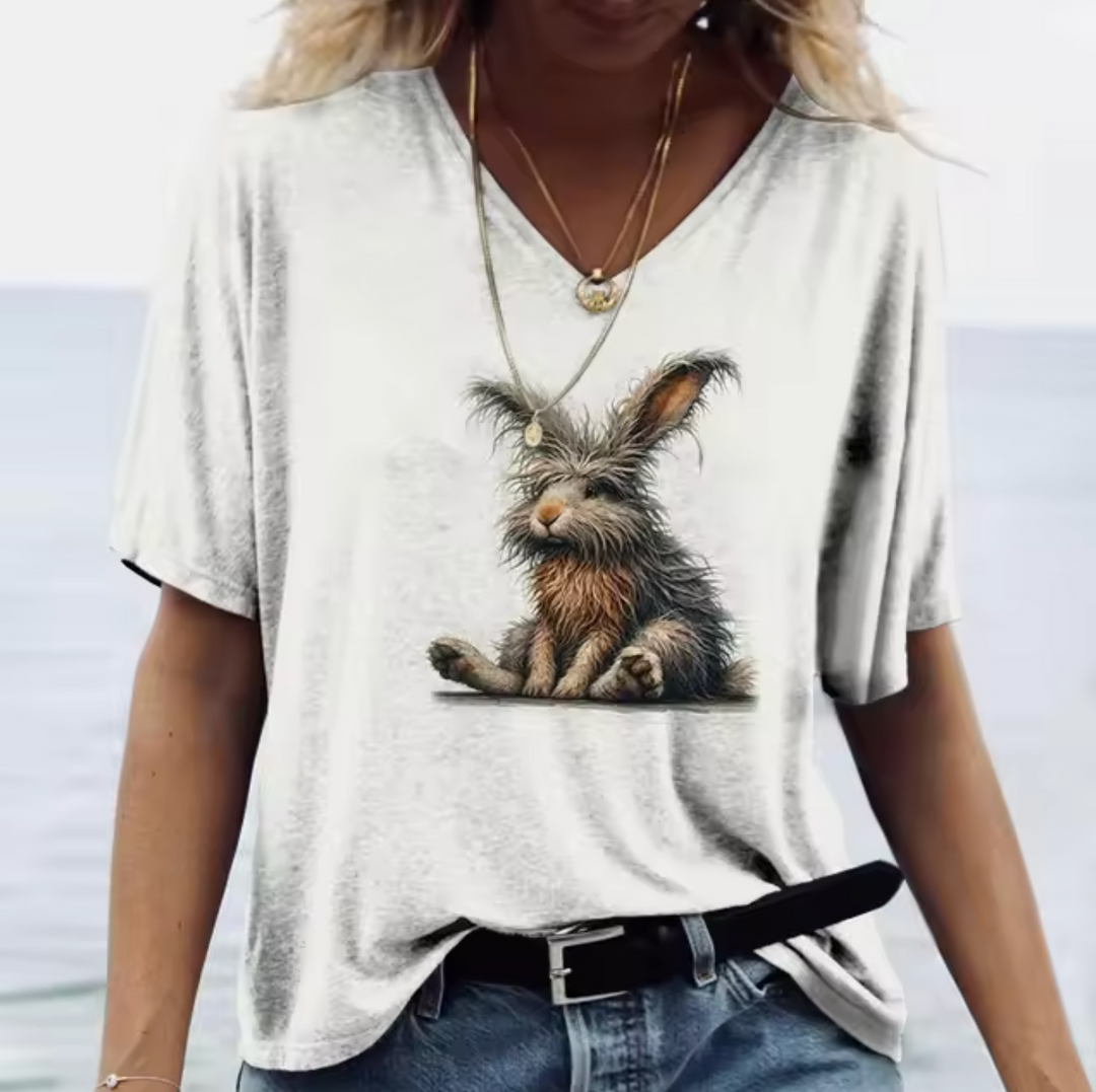 EB | Weiße T-Shirts mit Hasenmotiven