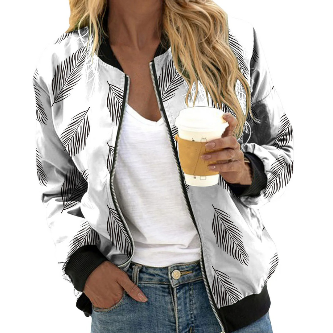 EB | Blazer mit Lebhaften Blumen für Frauen