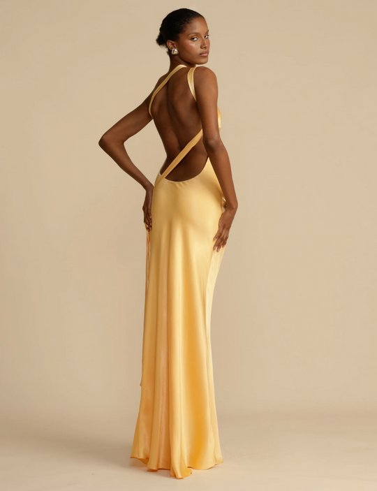 EB | Satin Kleid - Luxus Glanz - Perfekt für Sommerveranstaltungen