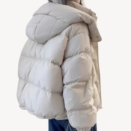 EB | Übergroße Damen Pufferjacke mit Hohem Kragen und Reißverschluss
