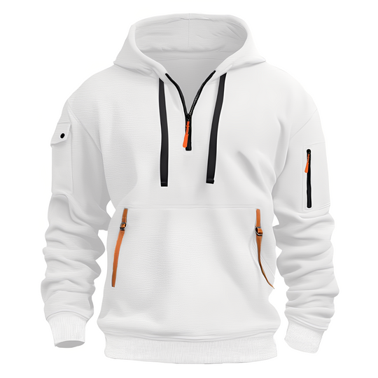 EB | Lässiger, lockerer Hoodie mit Reißverschluss für Männer