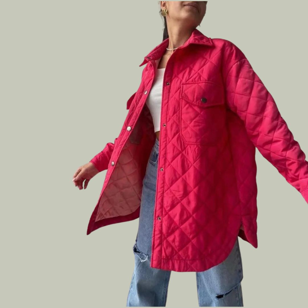 EB | Klassische gesteppte Jacke mit Druckknöpfen