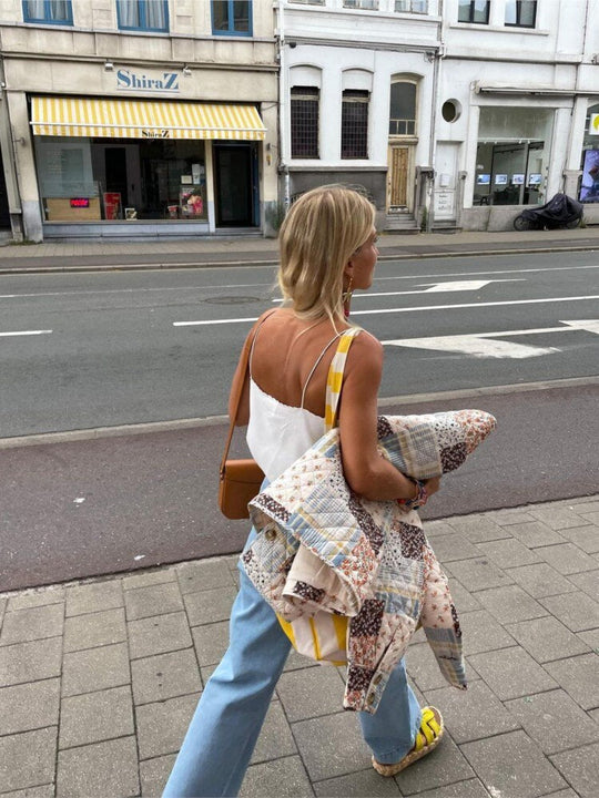 EB | Steppjacke - Patchwork-Design - Bequem und Lockerer Schnitt - Bohemian-Stil