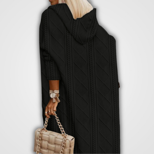 EB | Langer Cardigan-Weste mit Kapuze