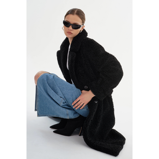EB | Polare Oversize mit Stehkragen und Reißverschluss für Damen Ideal für kaltes Wetter