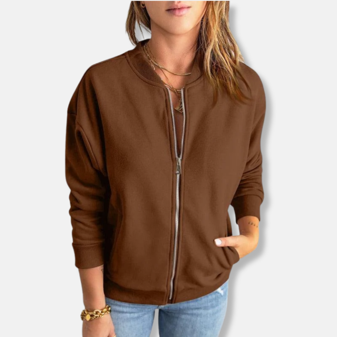 EB | Jacke - Leicht - Lässige Passform - Reißverschluss - Rippenbündchen - Lässiger Look