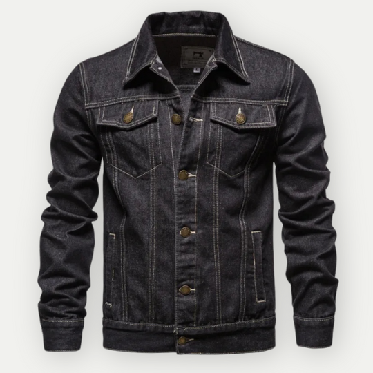 EB | Herren Denim Jacke - Kontrastnähte mit Knopftaschen