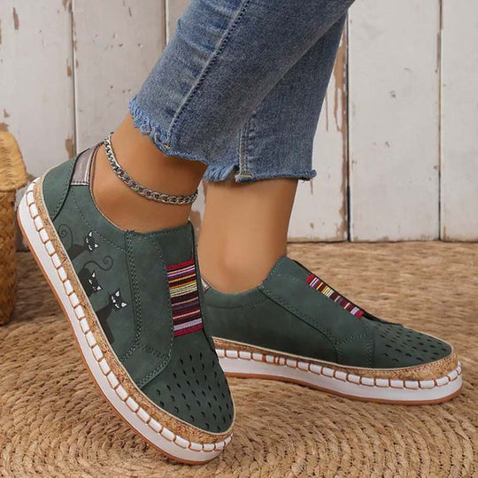 Lässige Katzenmuster Schuhe EB
