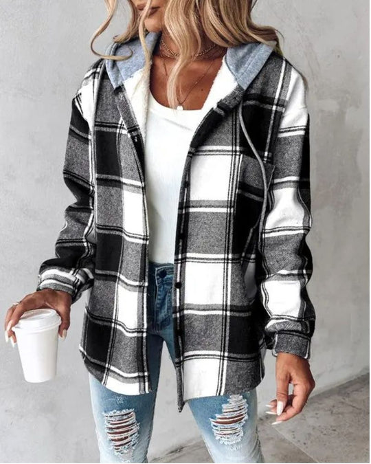 EB | Weiche Flanell Bedruckte Jacke