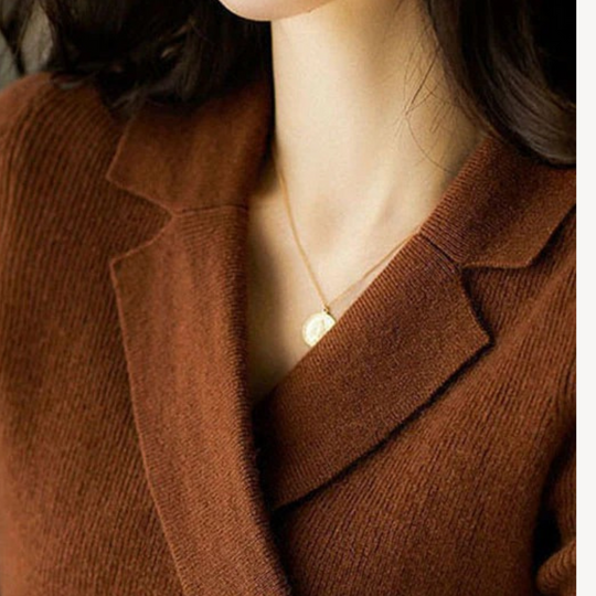EB | Damen Strick-Wickel V-Ausschnitt Pullover