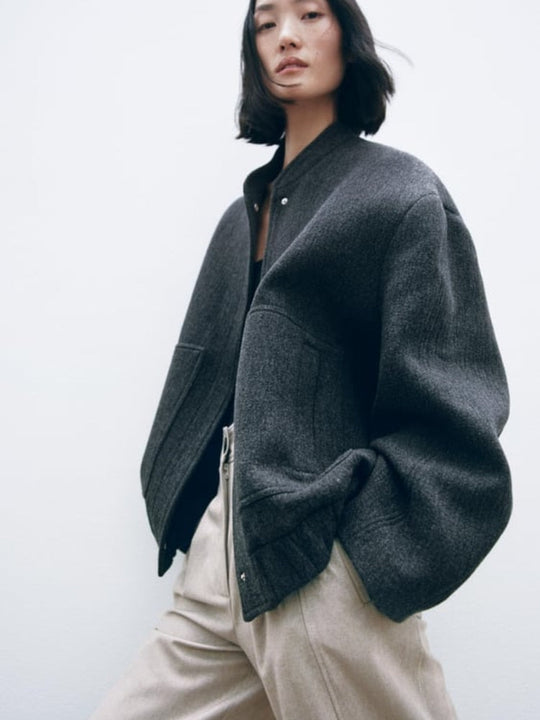 EB | Kunstpelz-Fleece-Herbstjacke