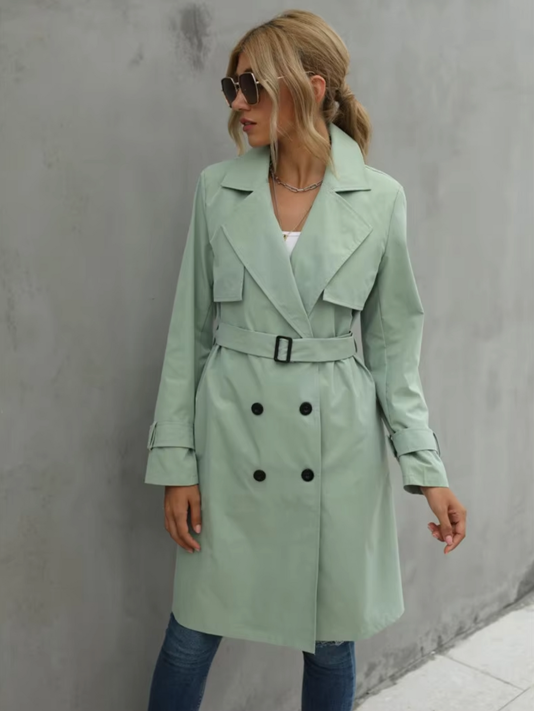 EB | Lässiger langer Trenchcoat - Stilvoll & Warm