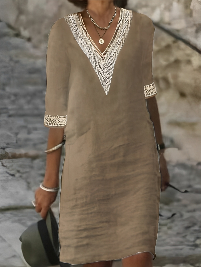 EB | Chic Baumwoll-Leinen-Kleid für Frauen