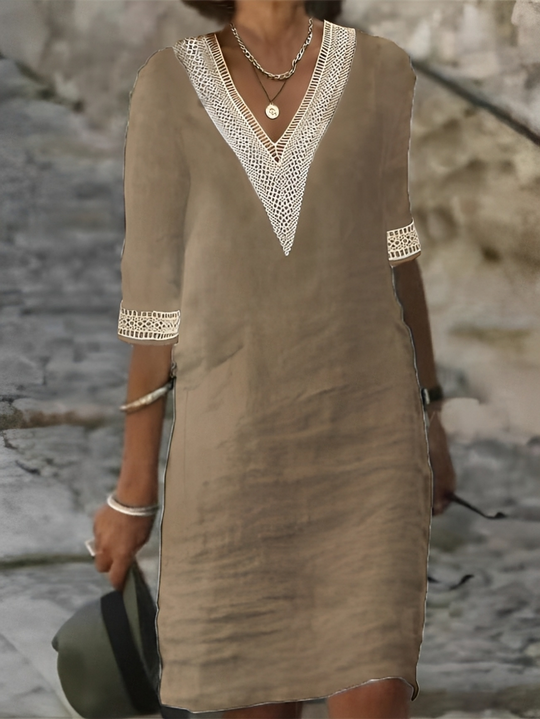 EB | Chic Baumwoll-Leinen-Kleid für Frauen