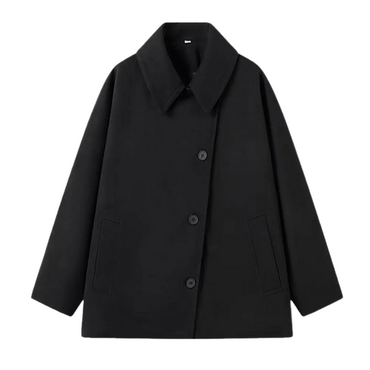 EB | Damen Übergangsjacke Im Oversized-Stil mit Knopfverschluss