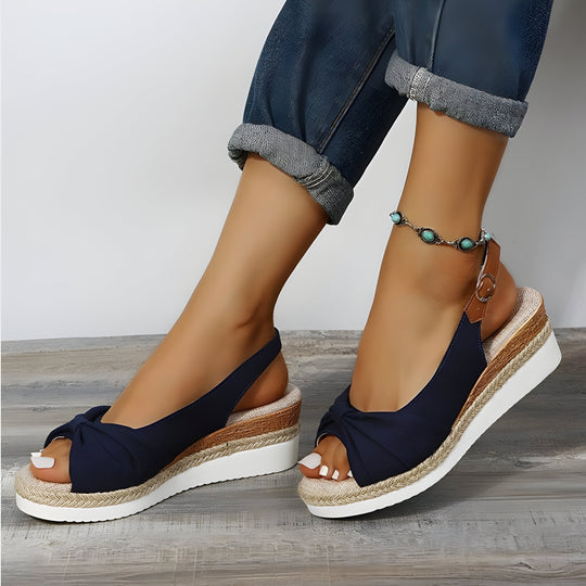 EB | Orthopädische Keilsandalen mit Peep Toe