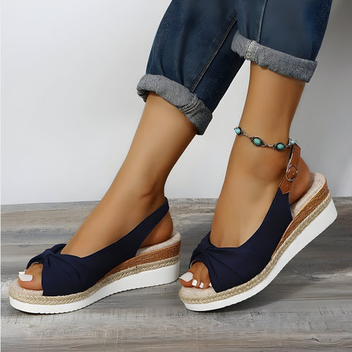EB | Orthopädische Keilsandalen mit Peep Toe