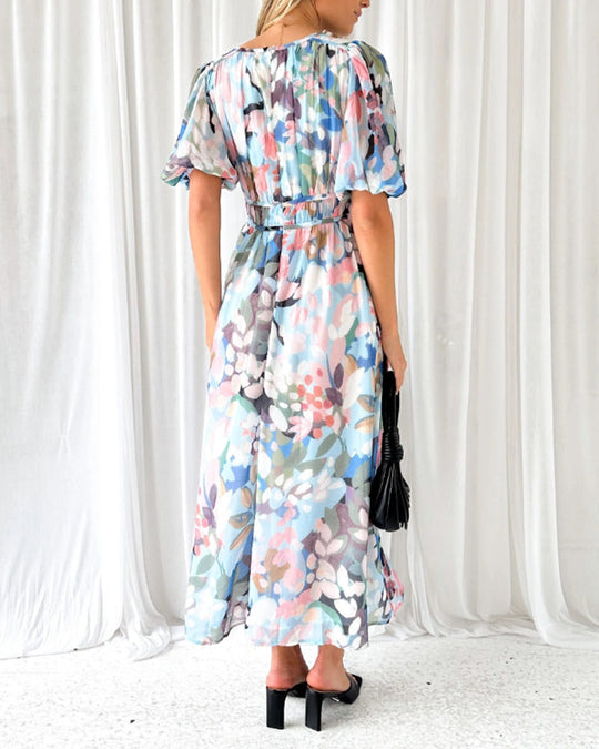 EB | Boho Blumen Maxi Kleid